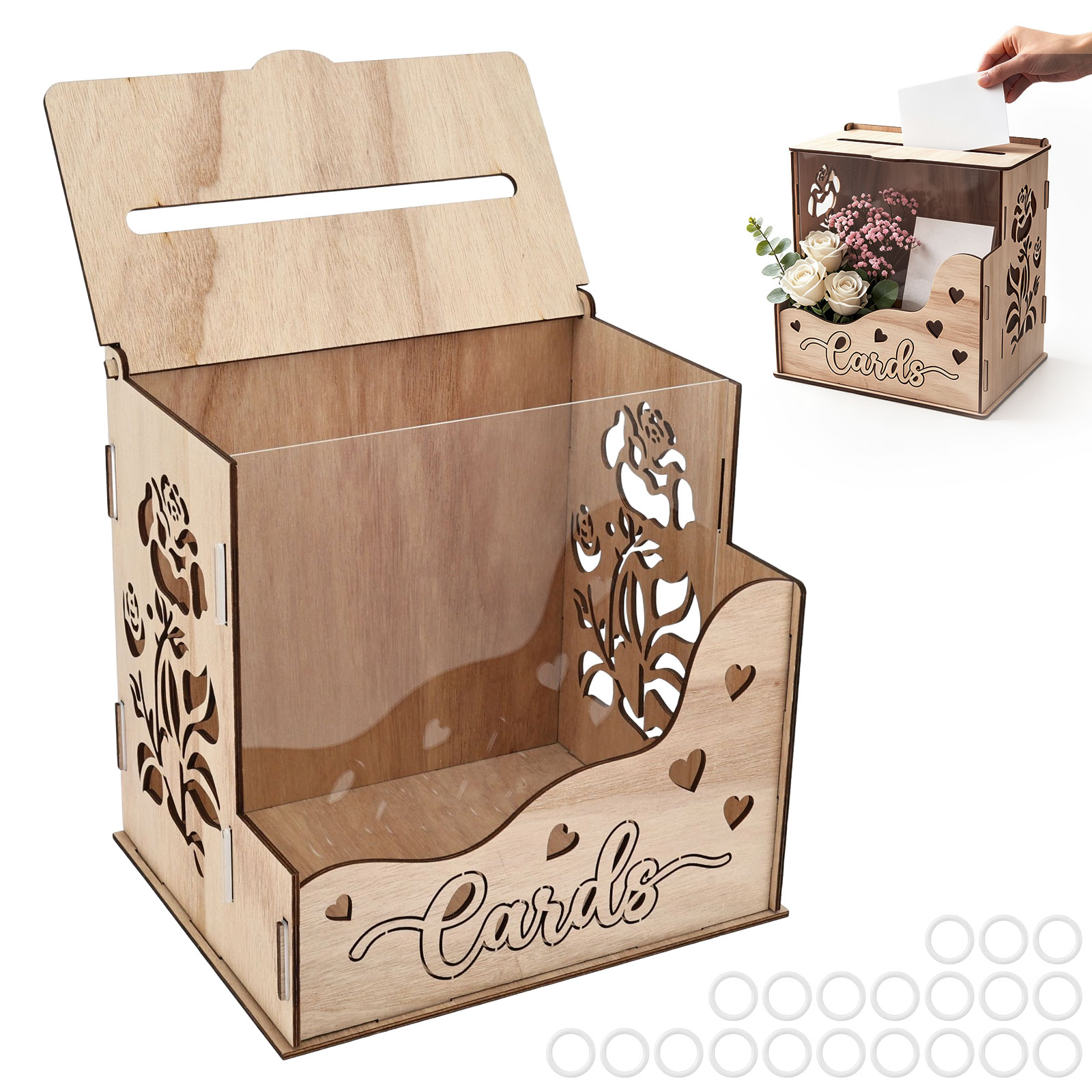 Wedding Card Box - Scatola in Legno per Inviti con