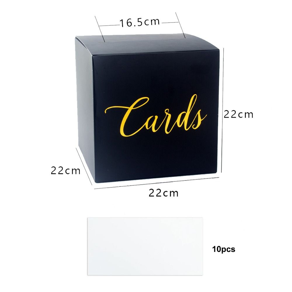 Wedding Card Box - Scatola Portaoggetti Bianca e Nera, Elegante