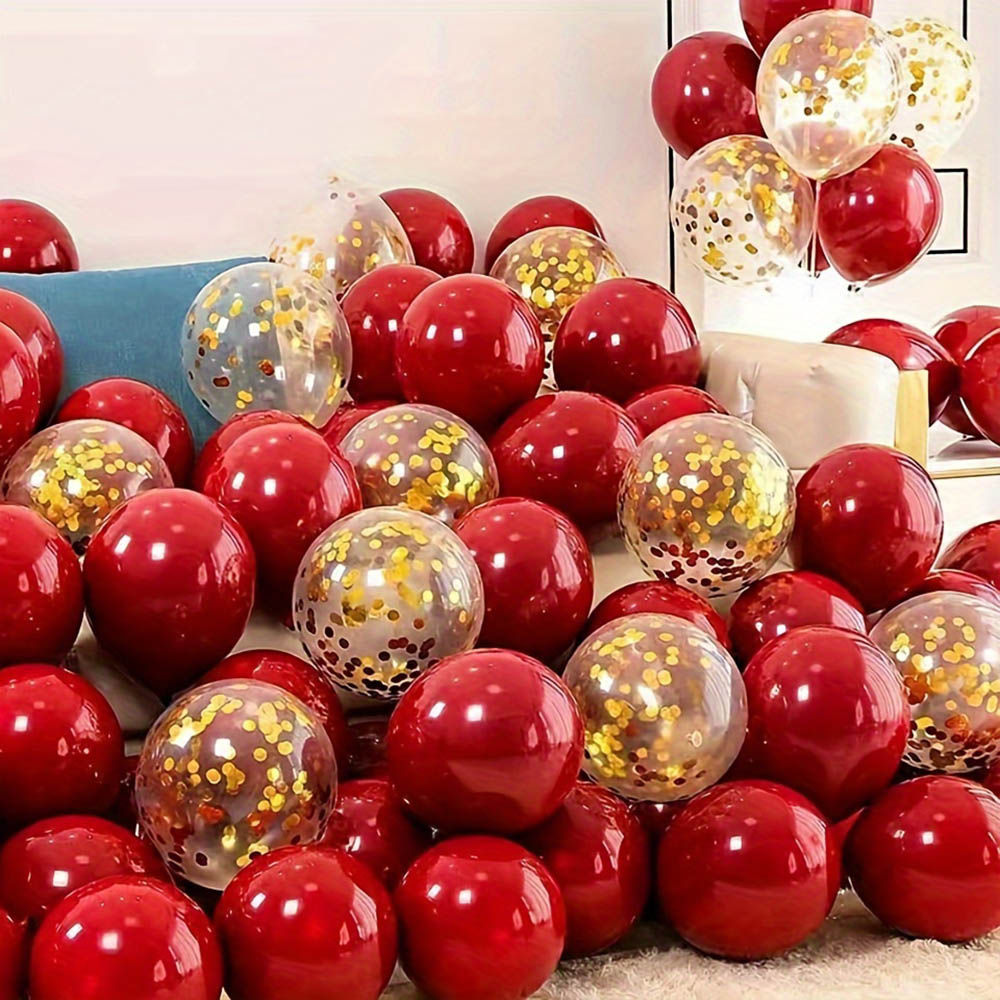 Wedding Balloon Arch - 50 pz/pacco Rosso Oro Palloncino Arco