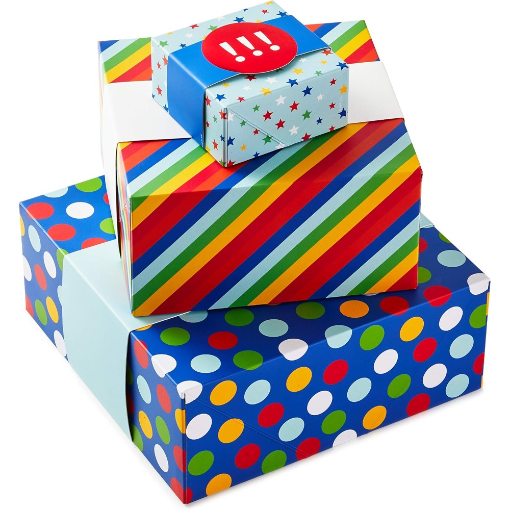 Wedding Packaging - Scatole Regalo Colorate Assortite con Strisce