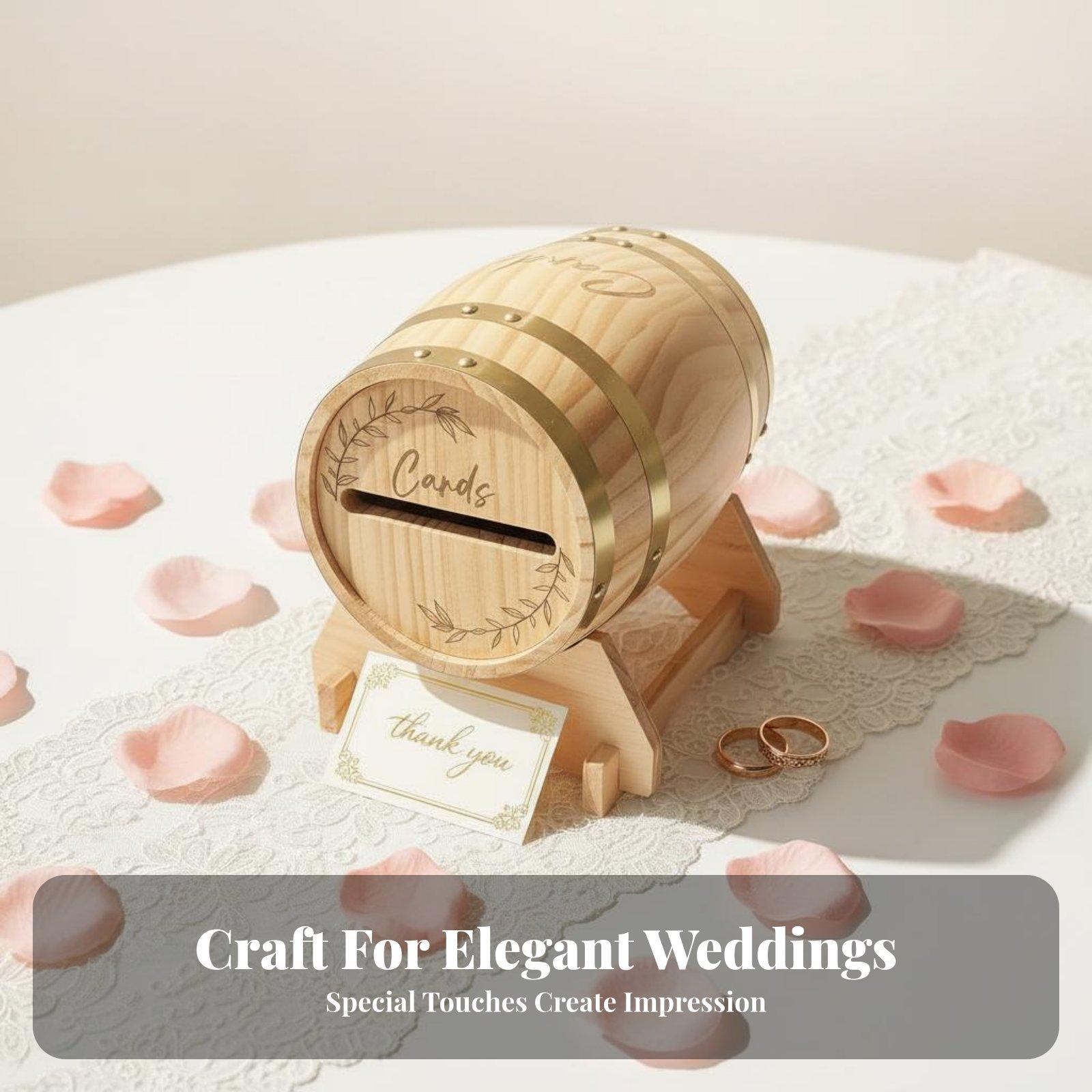 Wedding Card Box - Scatola Rustica in Legno Massello a