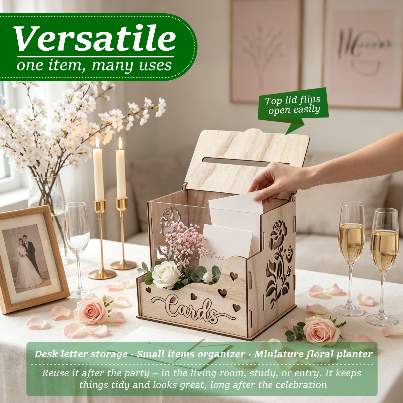 Scatola in Legno per Inviti co - Wedding Card Box recensione e prezzo